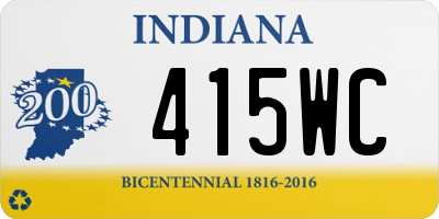 IN license plate 415WC