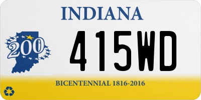 IN license plate 415WD