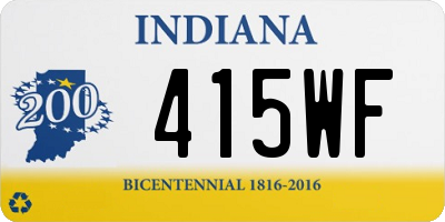 IN license plate 415WF