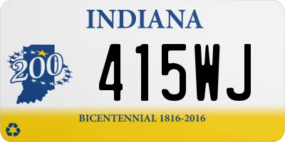 IN license plate 415WJ