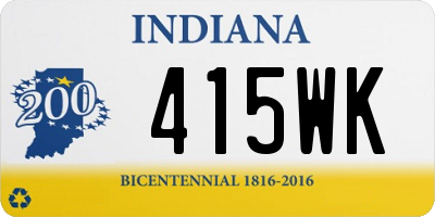 IN license plate 415WK