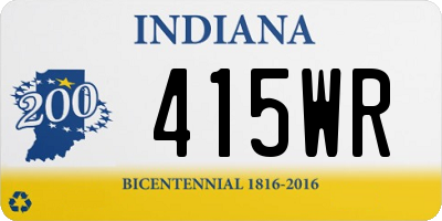 IN license plate 415WR