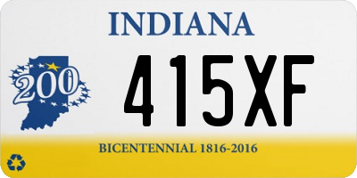 IN license plate 415XF