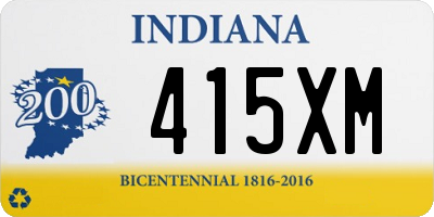 IN license plate 415XM