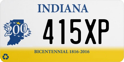 IN license plate 415XP