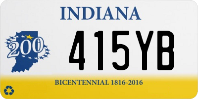 IN license plate 415YB