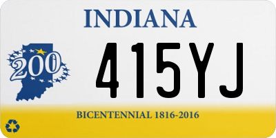 IN license plate 415YJ