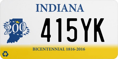 IN license plate 415YK