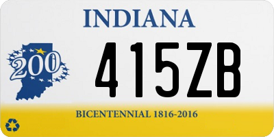 IN license plate 415ZB