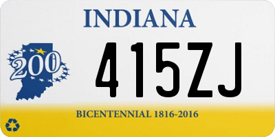 IN license plate 415ZJ