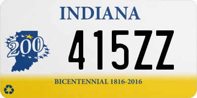 IN license plate 415ZZ