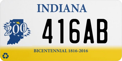 IN license plate 416AB