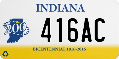 IN license plate 416AC