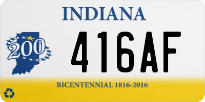 IN license plate 416AF