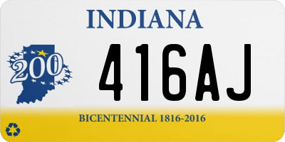 IN license plate 416AJ