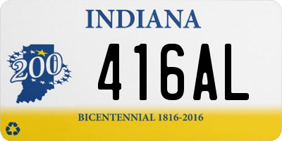 IN license plate 416AL