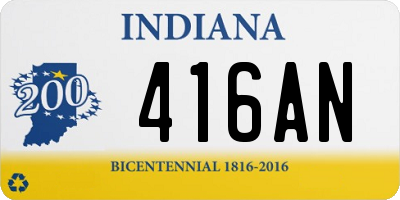 IN license plate 416AN