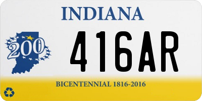 IN license plate 416AR