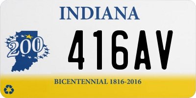 IN license plate 416AV