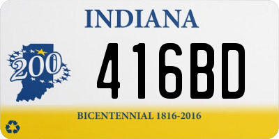 IN license plate 416BD