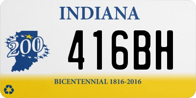 IN license plate 416BH