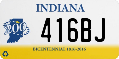 IN license plate 416BJ