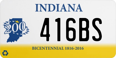 IN license plate 416BS