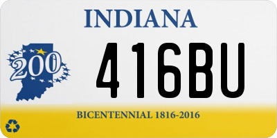 IN license plate 416BU