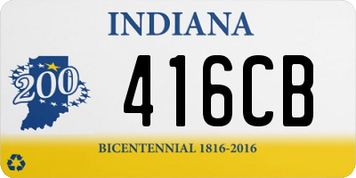 IN license plate 416CB