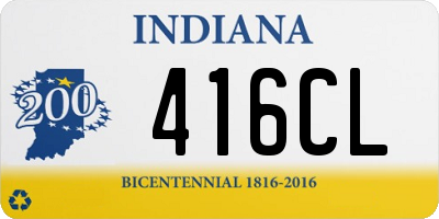 IN license plate 416CL