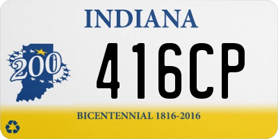 IN license plate 416CP