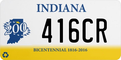 IN license plate 416CR