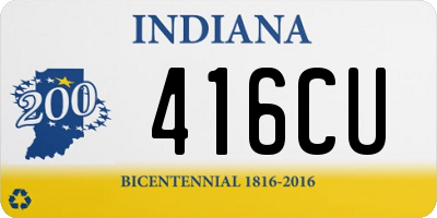 IN license plate 416CU