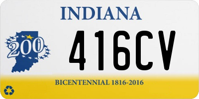 IN license plate 416CV