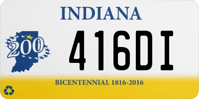 IN license plate 416DI