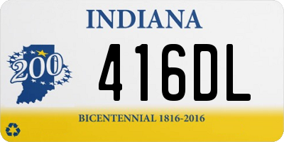 IN license plate 416DL