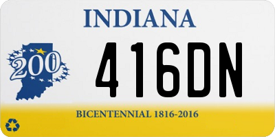 IN license plate 416DN