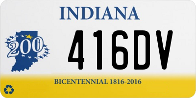 IN license plate 416DV