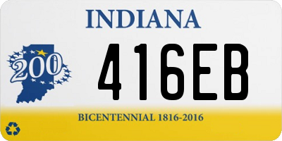 IN license plate 416EB