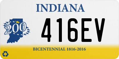 IN license plate 416EV