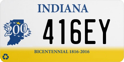 IN license plate 416EY