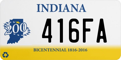 IN license plate 416FA