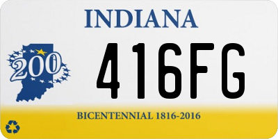 IN license plate 416FG