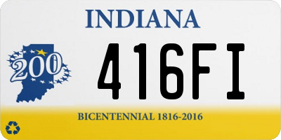 IN license plate 416FI