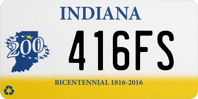 IN license plate 416FS