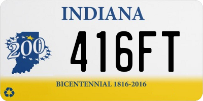 IN license plate 416FT