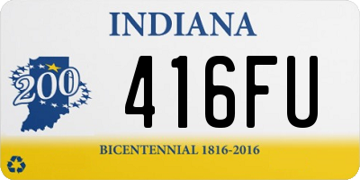 IN license plate 416FU