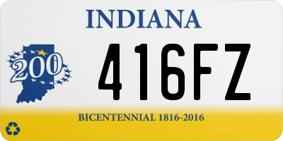 IN license plate 416FZ