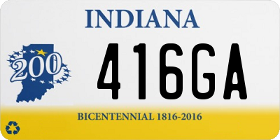 IN license plate 416GA