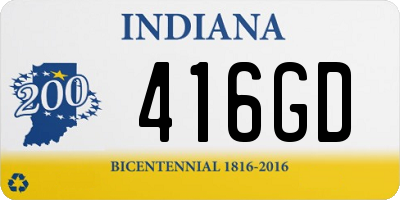 IN license plate 416GD